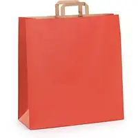 100 x Tmavé kraftové tašky červené 450x480x170 mm | RAJA