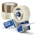 6 x Tichá lepicí PP páska 48mm, návin 66m, standardní, průhledná, tloušťka 46µm  + 1 odvíječ pásky | RAJA