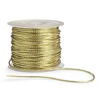 Dekorativní provázek šířka 1.8mm, délka 50m, zlatý