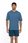 Pánské pyžamo krátké GABRIEL XL Modrá