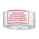 6  x Tichá výstražná lepiaca PP páska SECURITY TAPE - BEZPEČNOSTNÁ PÁSKA, 50mm, návin 66m, hrúbka 48µm | RAJA