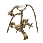 Vaňová batéria RAV Slezák MORAVA so sprchovacím setom 150 mm stará mosadz MK160.5/2SM