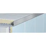 Lišta ukončovací "L" Havos kartáčovaný, nerez, dĺžka 300 cm, výška hrany 12,5 mm, NRZK12300