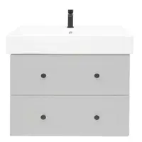 Kúpeľňová skrinka s umývadlom Naturel Forli 100x53x46 cm v šedej farbe mat FORLI100GMUSAT