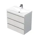 Kúpeľňová skrinka s umývadlom SAT Cube Way 80x71x46 cm biela mat CUBE3D46803ZBVER