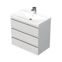 Kúpeľňová skrinka s umývadlom SAT Cube Way 80x71x46 cm biela mat CUBE3D46803ZBVER