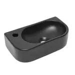 Umývadlo SAT Infinitio 40x21,5 cm černá mat bez prepadu SATINF4021LBKM