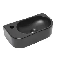 Umývadlo SAT Infinitio 40x21,5 cm černá mat bez prepadu SATINF4021LBKM