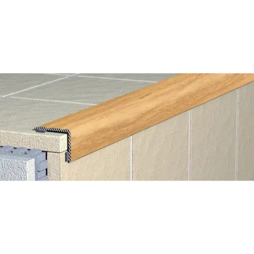 Schodová hrana schodová Havos, hliník, dĺžka 270 cm, výška hrany 9 mm, ALSHD9270