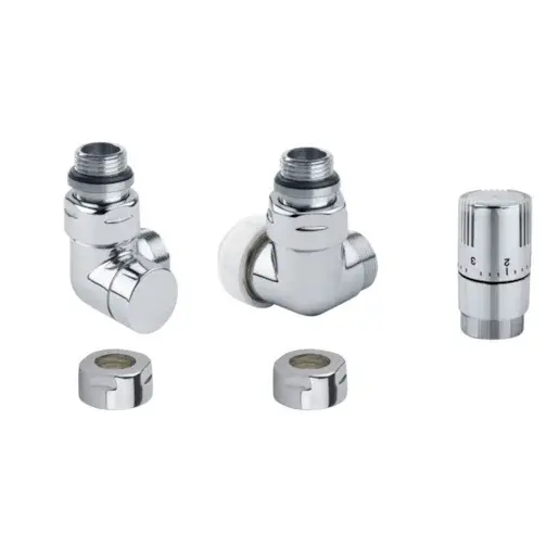 Termostatická sada ISAN uhlová pravá chróm O39CUAR104