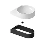 Ravak Yard konzola s umývadlom 40,5x12,5x50 cm čierna X000001530