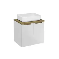 Kúpeľňová skrinka pod umývadlo Naturel Stilla 60x60x45 cm biela STILLAD06033DBK