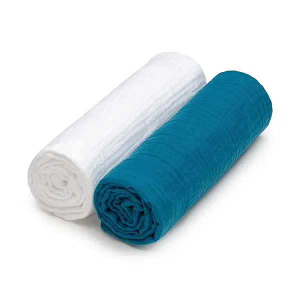 T-TOMI BIO mušelínové plienky Biela + benzín