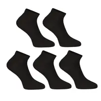 Nedeto 5PACK ponožky nízké bambusové černé (5PBN01) S