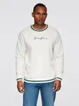 Ombre Men's sweatshirt with raglan sleeves and contrasting details - white