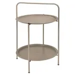 Kovový príručný stolík VARIO priemer 50 cm, béžový