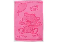 Detský uterák BEBÉ medvedík ružový 30x50 cm