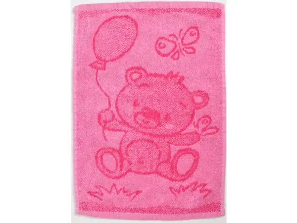 Detský uterák BEBÉ medvedík ružový 30x50 cm