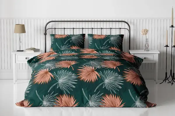 Krepové obliečky PALMURA, zelené Rozmer obliečky: 70 x 90 cm | 140 x 200 cm