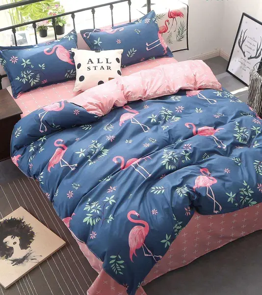 Bavlněné povlečení FLAMIRA modro-růžové Rozměr povlečení: 70 x 90 cm | 140 x 200 cm