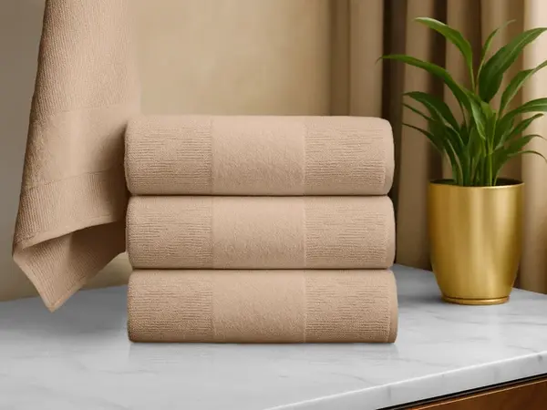 Sada ručníků CARRARA 30x30 cm světle hnědá 100% bavlna, 3 ks