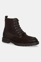 Semišové boty Tommy Hilfiger CLEATED HILFIGER W SDE MOC BOOT