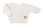 Baby Nellys Rostoucí oversize pletený svetřík pro miminko, sv. béžový
