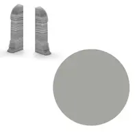 Koncovka k soklu Naturel sivá , PVC dĺžka 0,5 cm, výška hrany 56 mm, NATNGTK03