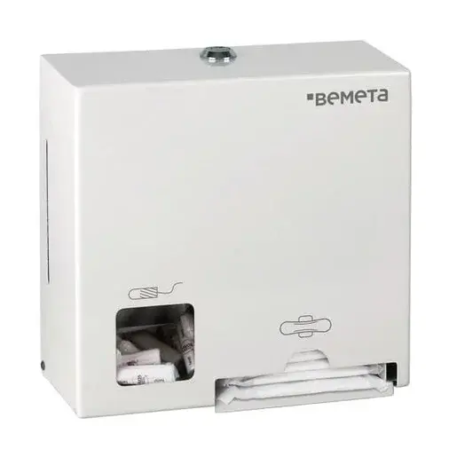 Zásobník na tampóny a vložky Bemeta biela nerez 101403278