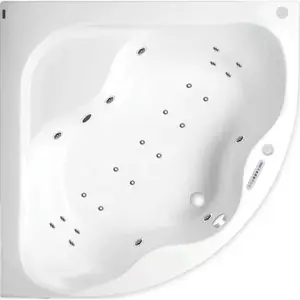 Masážna vaňa SIKO Samanta 140x140 cm LUXUS akrylát ľavá aj pravá SIKOHMLSM140