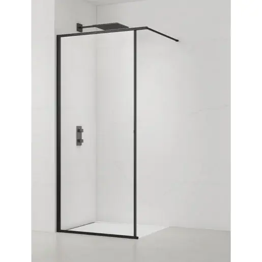 Sprchová zástena SAT Walk-In so stieracou lištou 140 cm SATWISL140C