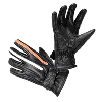Moto rukavice W-TEC Classic černá s oranžovým a bílým pruhem L