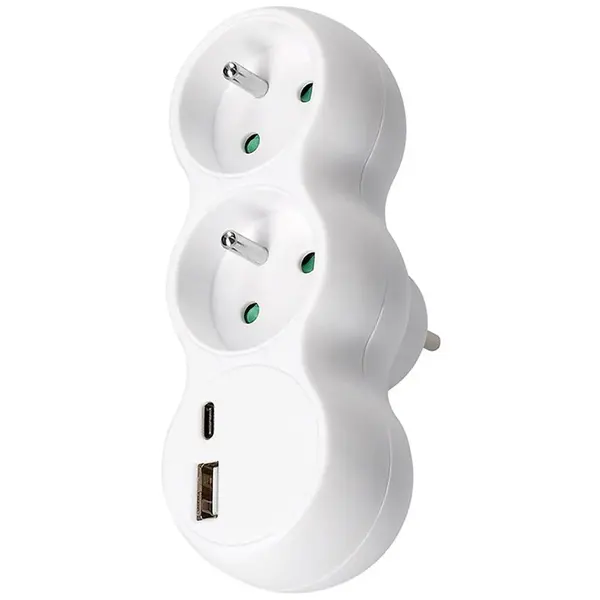 Rozbočka s USB a+c nabíječkou 2x10A