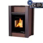 Kachle s výmenníkom AQUAFLAM VARIO LEND 11/5kW hnedá - zamatová, elektronická regulácia FLHSF34-068