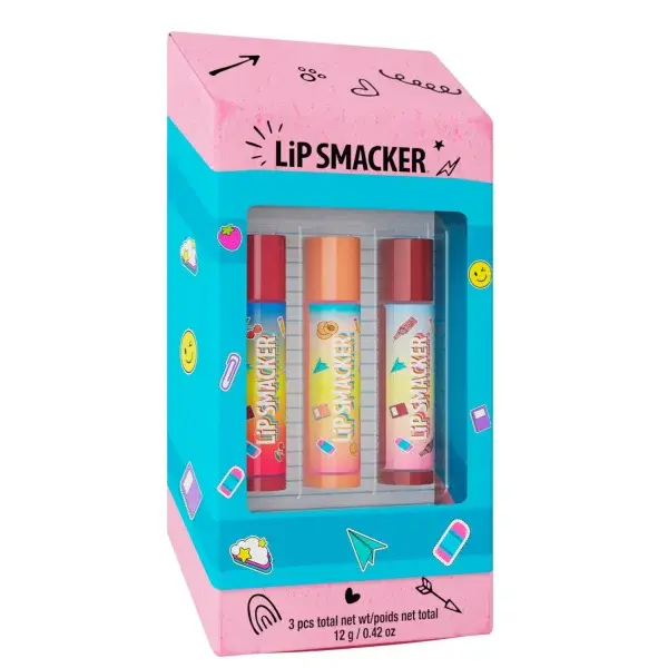 Lip Smacker Eraser Box Trio Lip Balm​ dárkové balení amerických balzámů na rty