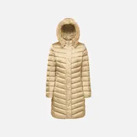 Beige women's down jacket Geox Bettanie - Women's