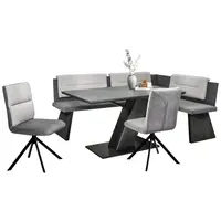 Cantus JÍDELNÍ ROHOVÁ SESTAVA, šedá, černá, světle šedá