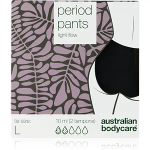 Australian Bodycare Period Pants menštruačné nohavičky pre slabú menštruáciu veľkosť L 1 ks