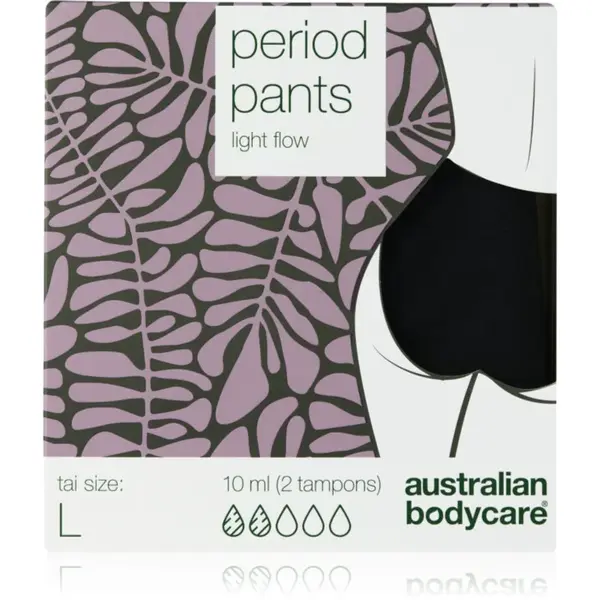 Australian Bodycare Period Pants menštruačné nohavičky pre slabú menštruáciu veľkosť L 1 ks