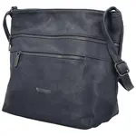 Stylová dámská koženková crossbody kabelka Olbba, tmavě modrá
