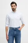 Bavlněná košile Tommy Hilfiger pánská, modrá barva, regular, s límečkem button-down, MW0MW36238