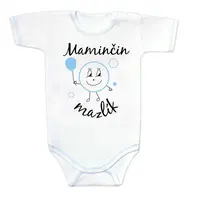Baby Nellys Body kr. rukáv s vtipným textem, Maminčin mazlík, vel. 86