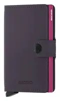 Kožená mini peňaženka Secrid Miniwallet Matte Dark Purple-Fuchsia