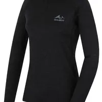 Husky Merow Zip L XS, black Merino termoprádlo triko