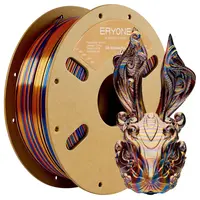 ERYONE Silk Twist Rainbow PLA Filament 1kg - Red&Gold&Blue