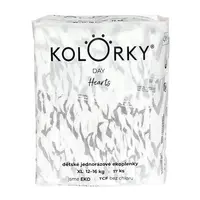 KOLORKY DAY Jednorázové eko plenky vel. XL 12-16 kg 17 ks srdce