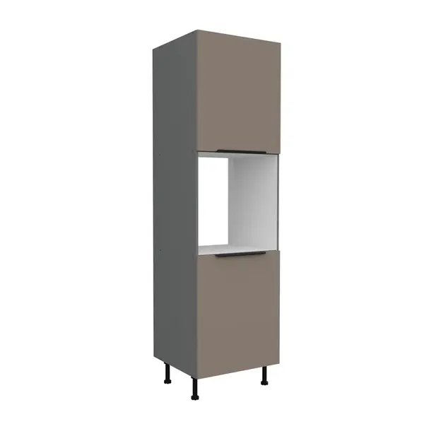 Vysoká skříňka pro vestavnou troubu Aria ANT 60 DP-210 2F Barva korpusu: Antracit, Barva dvířek: TA - Sandgrau AFM