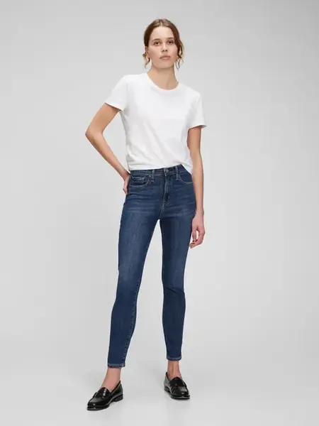 Džíny pro ženy GAP skinny high rise med 703490-00 Velikost: 29REG - standardní délka