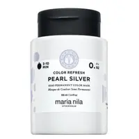 Maria Nila Colour Refresh vyživující maska bez barevných pigmentů pro platinově blond a šedivé vlasy Pearl Silver 100 ml
