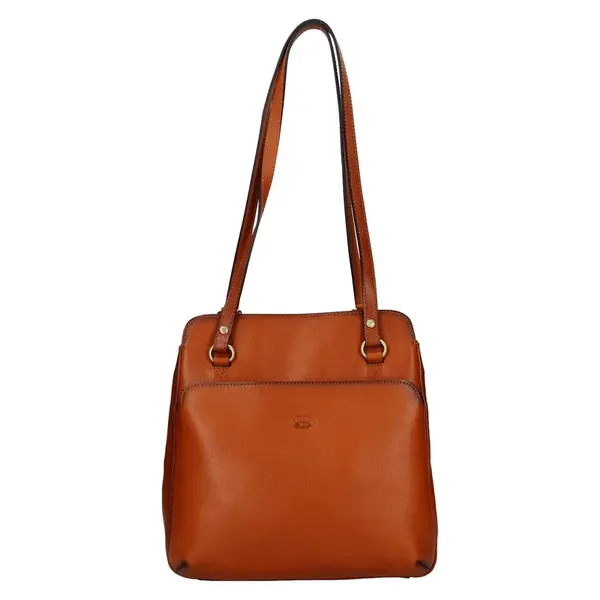 Dámska kožená batôžky kabelka Katana Emily - koňak